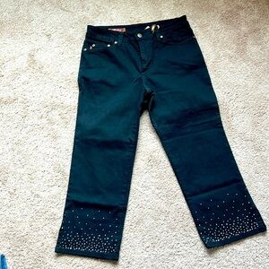 NWT Mu Jeans Embellished Cropped Jeans